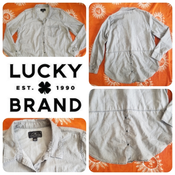 Lucky Brand Tops - $150 Lucky Brand | Large | Gray Denim Blouse